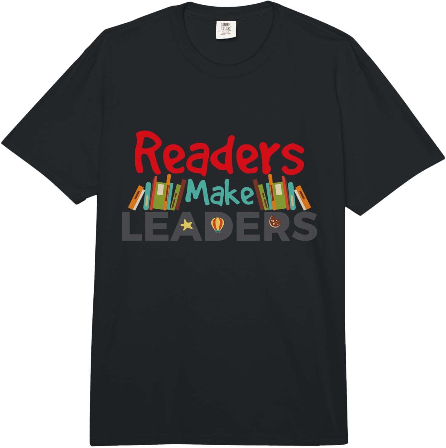 Readers Make Leaders Gift Fun Comfort Colors Adult Heavyweight  Unisex T-Shirt S