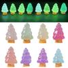 10 Pcs Microlandschaft Miniature Christmas Tree Decorations Snow Landscape Accessories Resin Crafts Luminous Ornaments