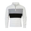 New Retro Men's Zipper Long-sleeved POLO Shirt Trendy Design and Temperament High-end Pullover