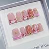 3D Floral Handcrafted French Press-On Nails