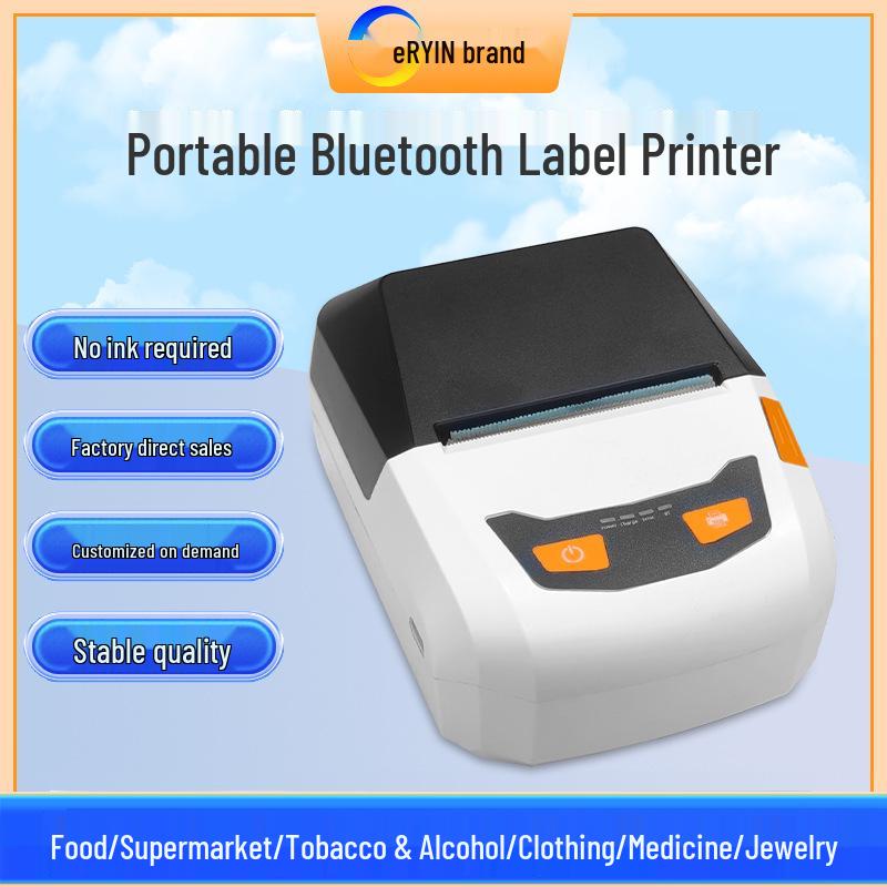 58mm Portable Jewelry Price Tag Printer with Self-Adhesive Hang Tags for Supermarkets