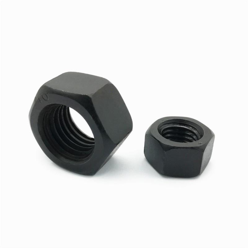 35CrMo High-Strength Hex Nut, Grade 10.9, Blackened, M8-M30