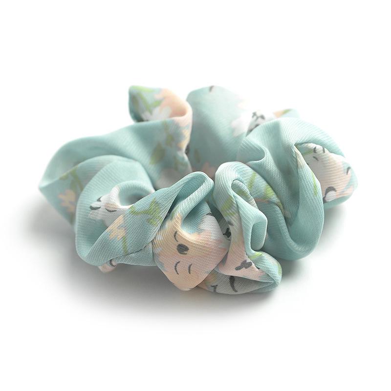 Small Fresh Large Intestine Ring Spring Summer Autumn And Winter Head Flower Chiffon Fabric Pig Large Intestine Hair Band Headgear Women'S Headband