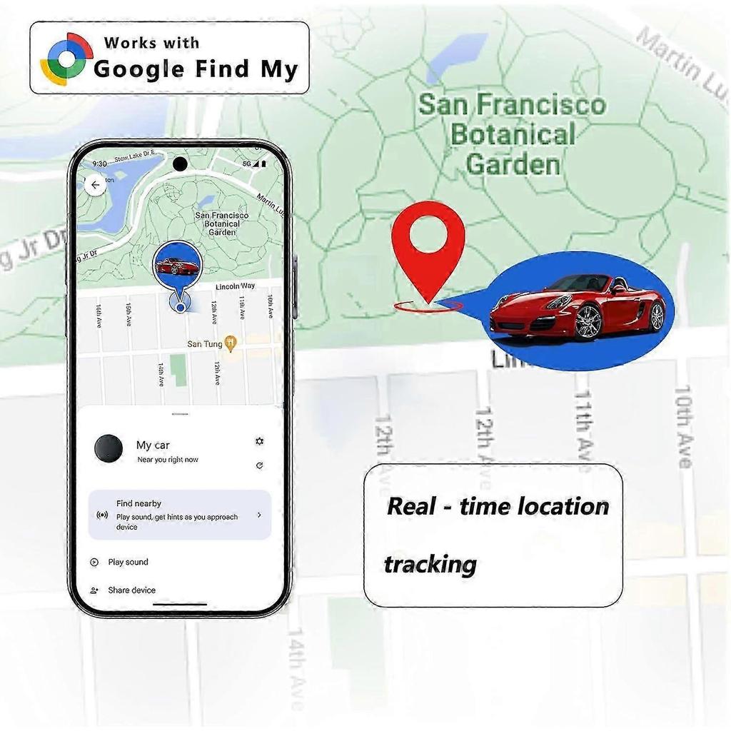 Android GPS Tracker with Magnetic Car Locator, IP67 Waterproof, 365Day Battery, No Subscription_siasd