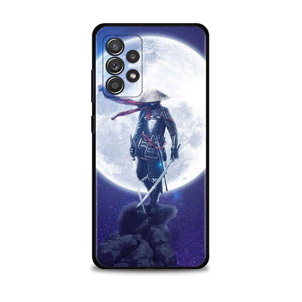 Pouzdro na telefon Samsung Galaxy A12 A52 A51 A32 A21s A71 A31 A32 A02s A72 A41 A22 Kryt Celular Funda Samurai Japan Ghost Art
