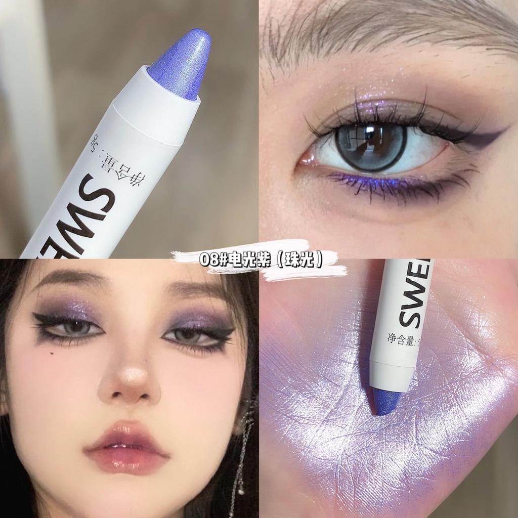 Eyeshadow Pencil Waterproof Long Lasting Glitter Shimmer Eye Shadow Pen Eyeliner Stick Eyes Makeup Tools