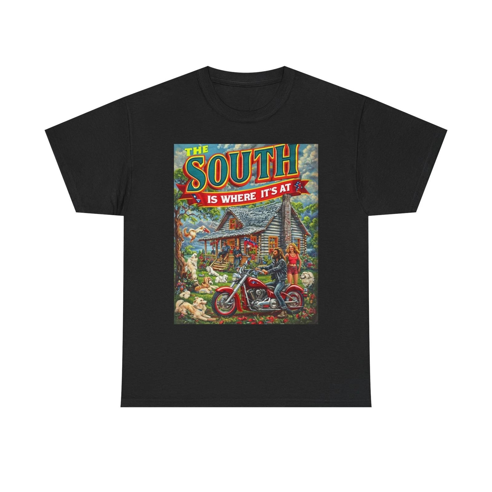 Unisex Southern Vibes Tee Southern Pride Apparel Casual Graphic Motorcycle Shirt M