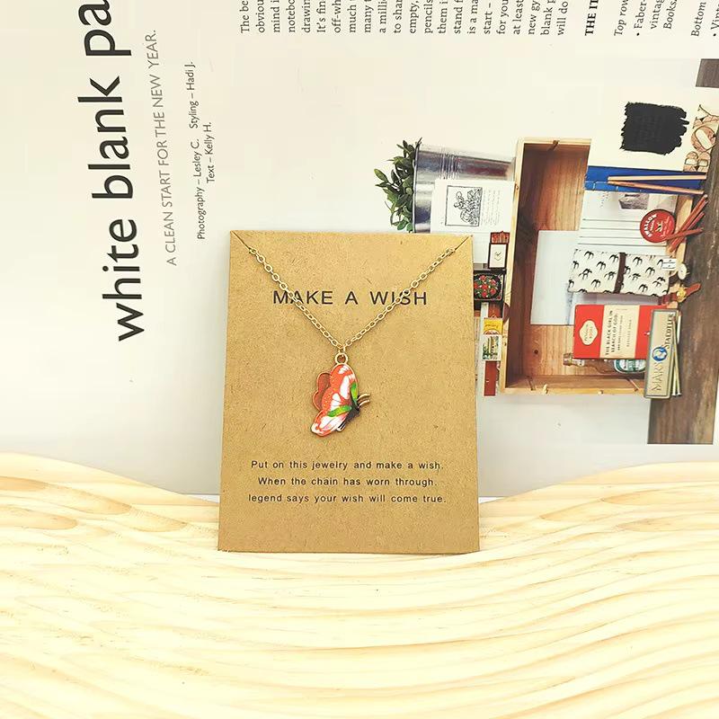 Bohemian Cross-Border Creative Butterfly Wing Pendant Necklace