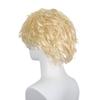 Novel four color men short curly rain silk wig synthetic dress up wigs for women and men cosplay costume party gifts