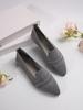 Fashion New Women Flats Solid Color Mesh Loafers Shallow Women Flats Shoes Soft Bottom Knit Ballet Flats Shoes Casual Slip On Boat Shoes
