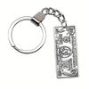 Ornate Gear Keychain Antique Style Punk Pendant Key Holder 30mm Ring