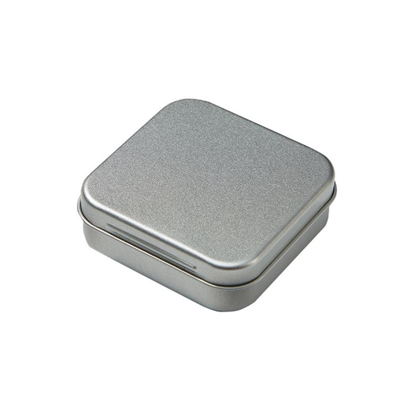Portable Square Flip Metal Tin Storage Box Durable Rust-free Container for Candy Pills Coins DIY Craft Supplies