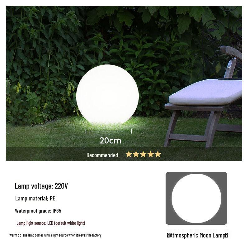 Solar Luminous Spherical Lawn Lamp: Waterproof Outdoor Atmosphere Light for Courtyard and Camping
