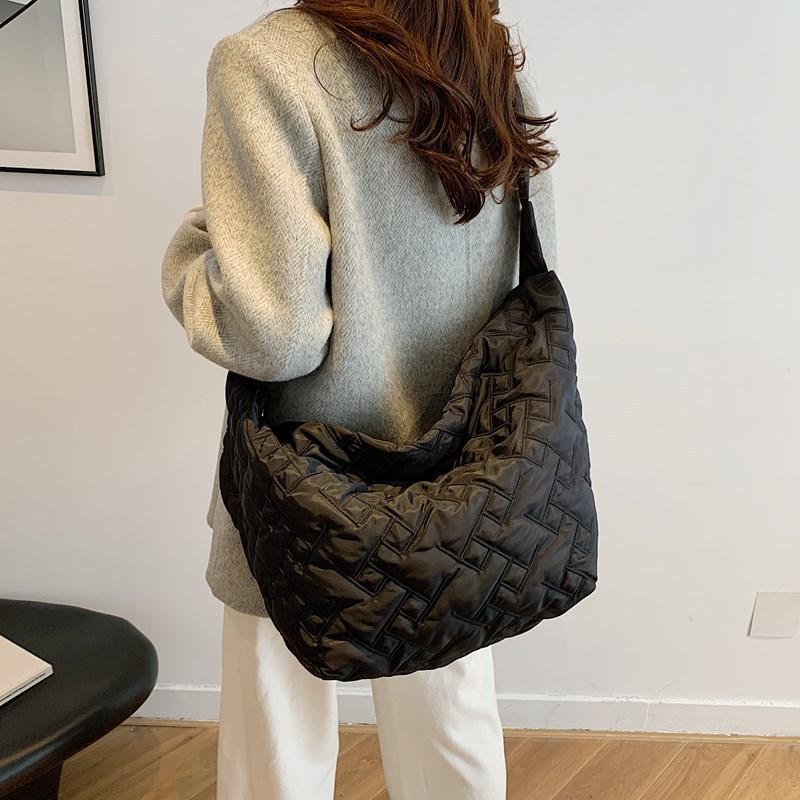 Výklenková taška přes jedno rameno, péřová taška, velkokapacitní kosočtvercová taška na knedlíky, lehká vodotěsná taška z měkké látky