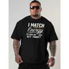 European Size Graphic New Large Size Short-sleeved T-shirt American Fashion Printed Loose Bottoming Shirt for Man Round Neck Casual Versatile Top