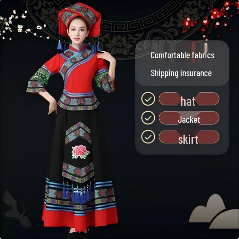 Women s Ethnic Minority Dance Costume Set M