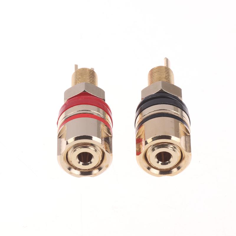 

High Quality! A Pair Banana Connector Full Copper Plug Socket High Quality Terminal Audio Post 8mm Amplifier Terminal Block