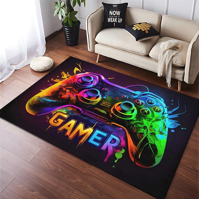 15 Size Gaming Rug for Boys Room Gamer Rug with Controller Design Carpet for Game Room Bedroom Decor Non-slip Machine Washab Mat