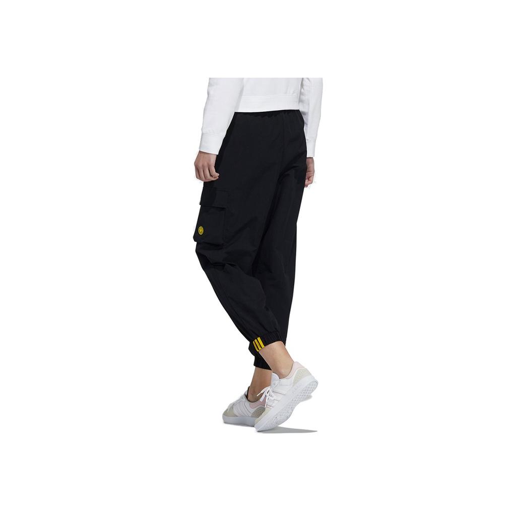 Adidas Neo X Smiley Collaboration Letter Print Sports Pants Women Pants Black HE7950