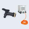 3/4" Water Butt Tap Plastic Snap Fit Hosepipe Rain Barrel Water Butts Thread Replacement Water Tap with Brass Nut