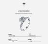 Sterling Silver S925 Moissanite Six-Prong Luxury Couple Ring