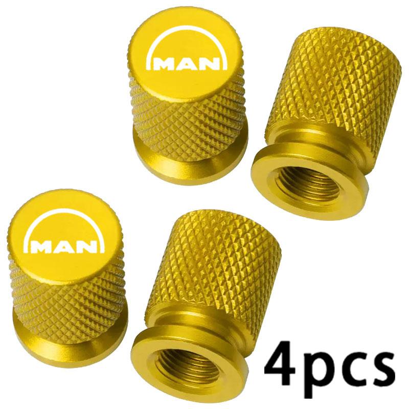 4PCS Colorful Car Accessories Car Tire Valve Cap For MAN TGX TGM TGA TGS TGE