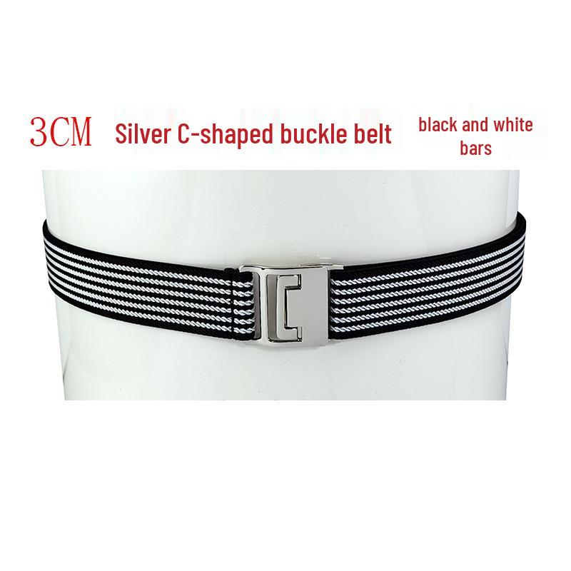 3cm Unisex Elastischer Bund Gürtel: Bequemes, nicht einschneidendes Gummiband für Hemden, Röcke und Oberbekleidung