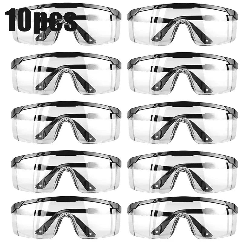 Anti-Splash Eye Protection Goggles - 3/10 Pcs Multi-Pack for Lab, Workshop, and Cycling