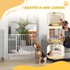 Adjustable Dog Gate Up To 100 Cm Without Screws with 2 Extensions and Height 72 Cm, White