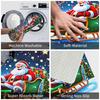 Funny Santa Claus And Elk Doormat Anti-Slip Entrance Kitchen Bath Door Floor Mats  Bedroom Balcony Carpet Rug