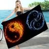 Chinese Tai Chi Bagua Yin Yang Anime Beach Swimming Towel Soft Absorbent Washcloth Children's Gifts for Kids Travel Camping Gym