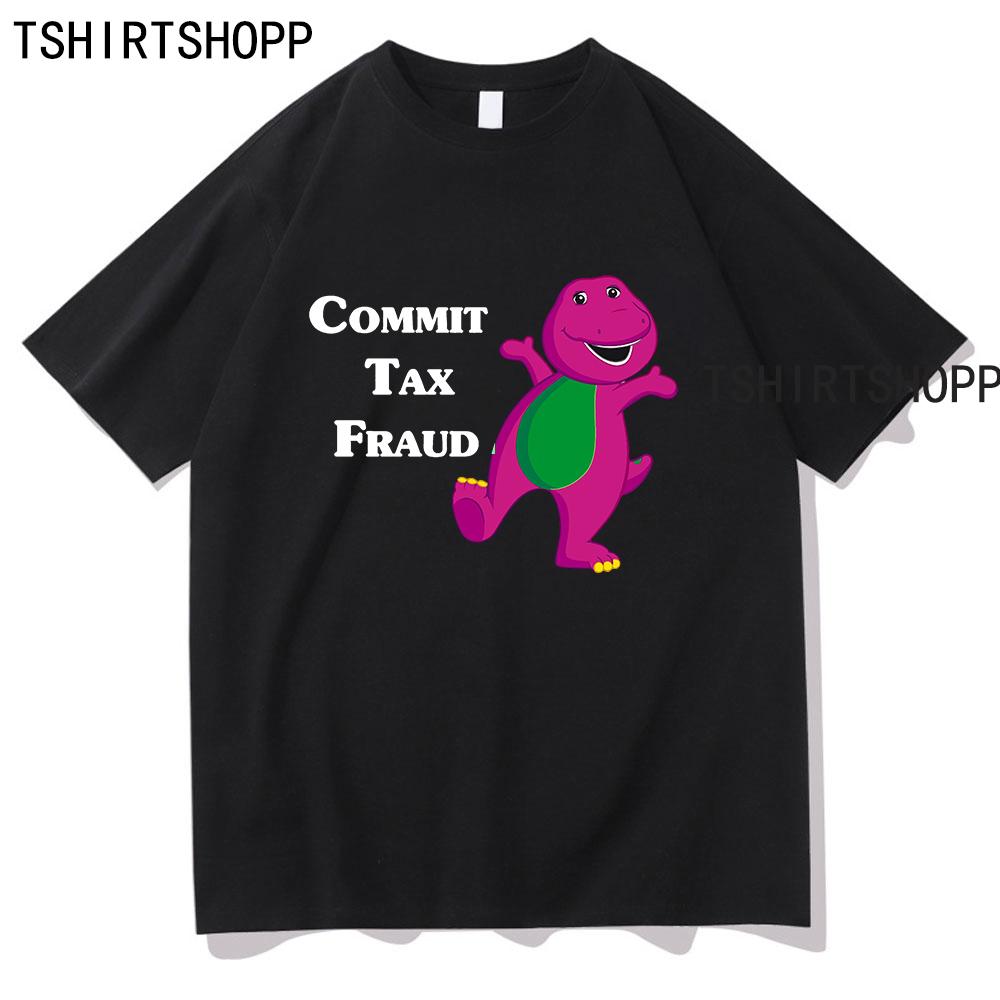 Men Short Sleeve Graphic Commit Tax Fraud T Shirt Rugged Outdoor Collection Men/Women Print Novelty T Shirt Cotton Tops Clothes