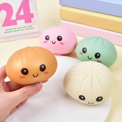 Steamed Bun Squeeze Toy Soft Fidget Toy TPR Sensory Novelty Desk Decor & Anxiety Relief