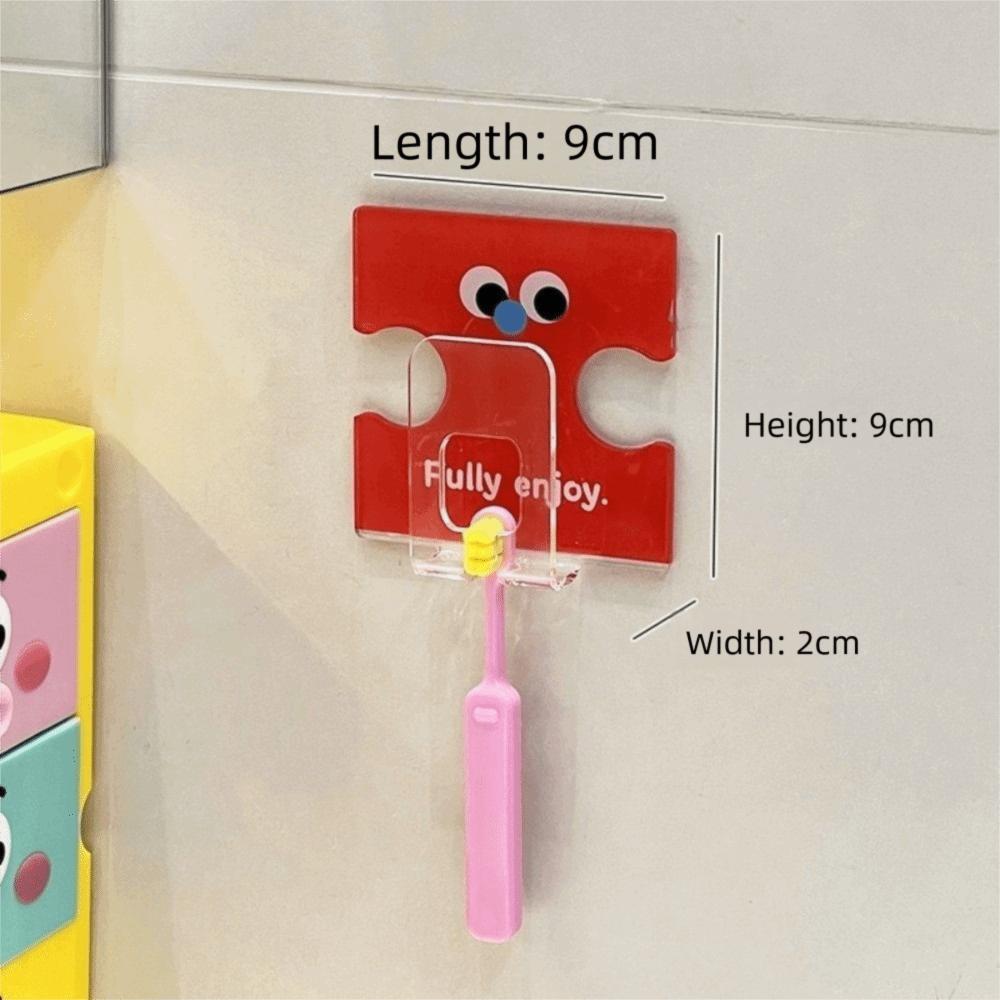 

Self Adhesive Puzzle Toothbrush Hook Punch-Free Storage Hook Bathroom Storage