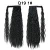 Synthetic Long Curly Clip In Hair Extensions Ponytail Hair Wig Heat-Resistant Curly Pony Tail Wig For Women