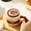 French Retro Ceramic Cup Office Water Cup High Value Mug Home Dormitory Coffee Cup Couple Cup Men