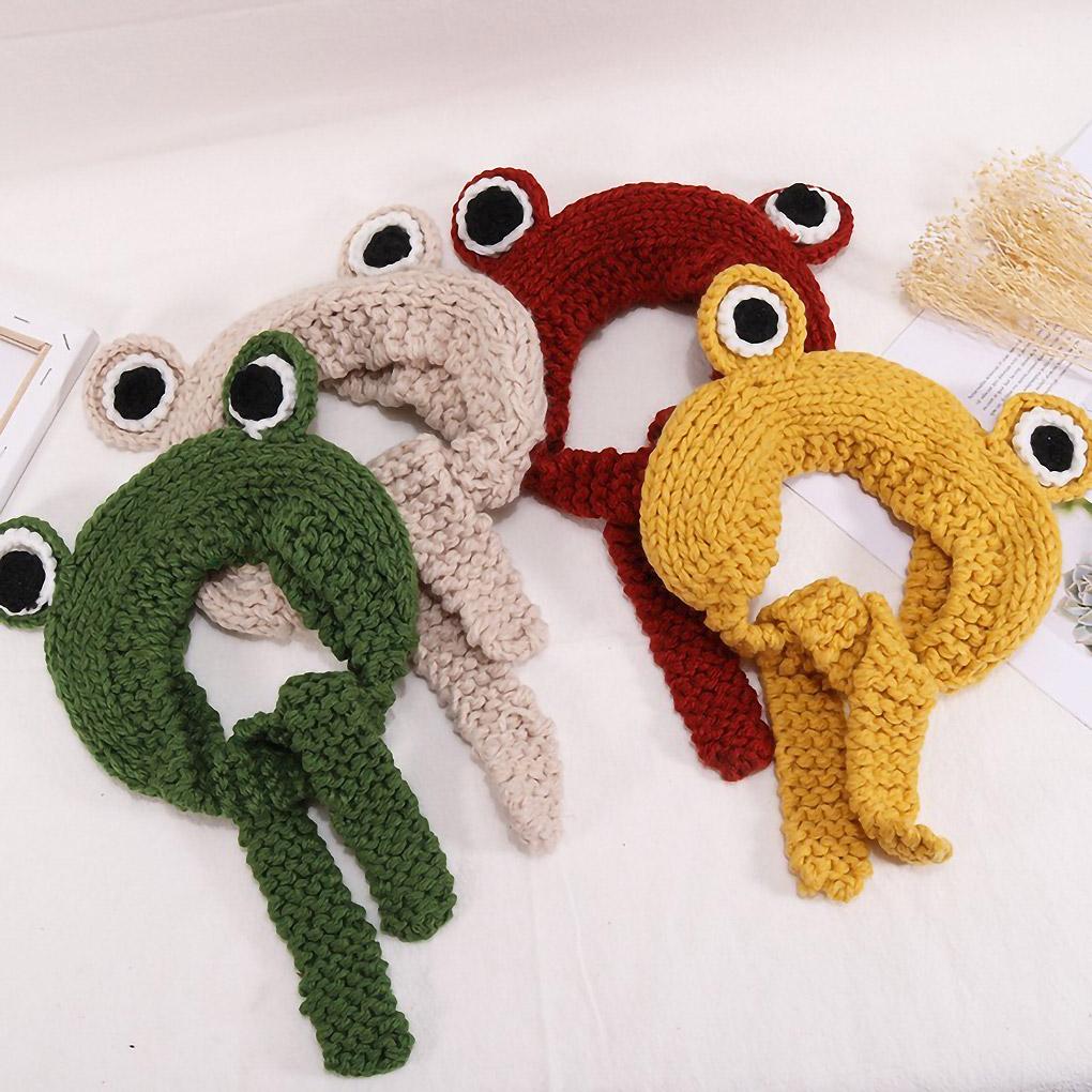 Winter Warm Knitted Hat Cartoon Design Adorable Cap Women Warm-keeping Hip Hop Hat Head Accessory