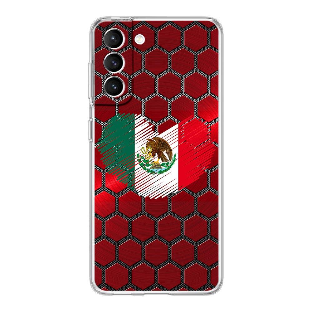 Mexico Flag Clear Phone Case For Samsung Galaxy S24 Plus S23 FE S22 S21 S20 Ultra 5G S10 S10E S9 S8 Soft Silicone Cover