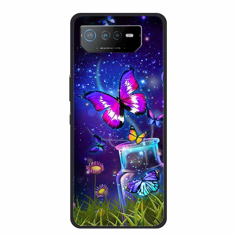 Für Asus ROG Phone 6 Pro Hülle Phone6 Pro Coque Schwarzes TPU Silikon Weiche Rückabdeckung Hülle Für Asus ROG Phone 6D Ultimate Handyhülle