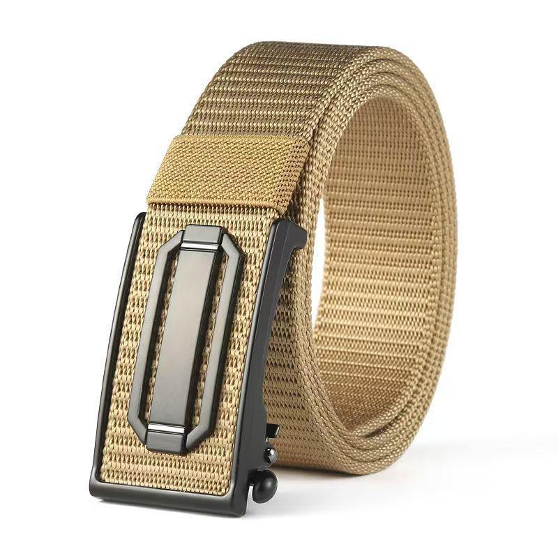 Men's Canvas Automatic Buckle Belt Wear Casual and Versatile Military Training Men's Belt