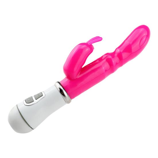 Dual G-Spot Vibrator with Rotating Silicone Massager for Beads Rabbit-Shaped Women Multi-Frequency Vibration Waterproof Quiet Discreet