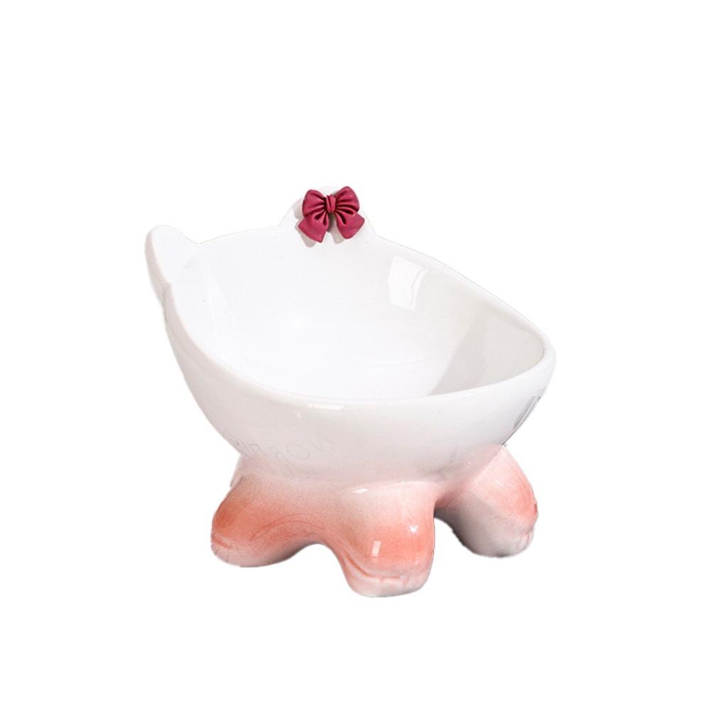 Cute Cat Bowl Creative Dog Food Feeding Basin Food Dispenser Pet Drinking Feeder  Water Container
