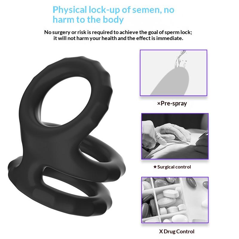 Male Scrotum Penis Ring Silicone Stretchy Cock Ring Delay Ejaculation Cock Scrotal Binding Ring Sex Toys For Man Adult Product