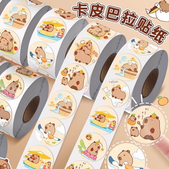 Capybara Cartoon Waterproof Stickers for Kids Journals