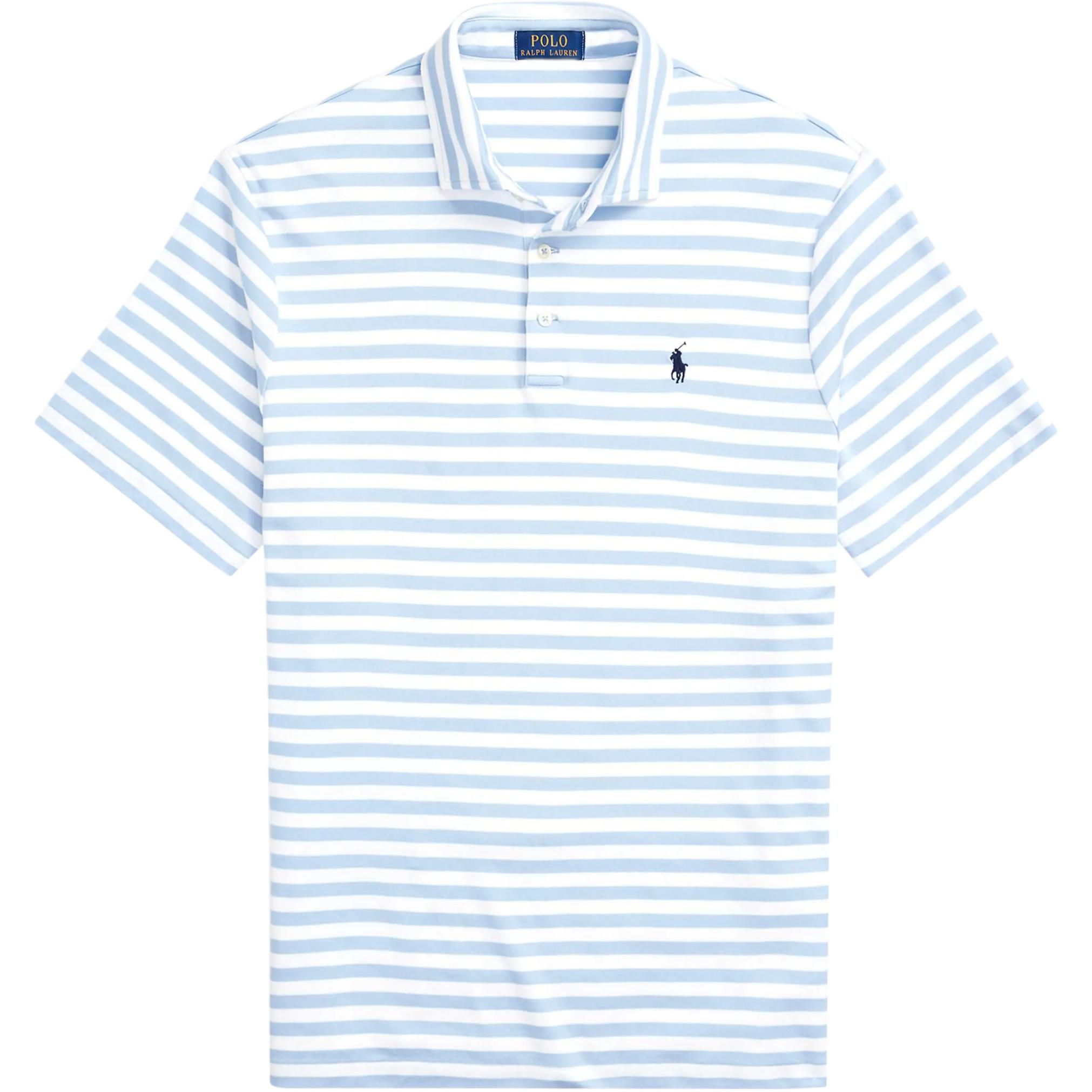 

Polo Ralph Lauren SS24 Поло в полоску с цветными блоками на пуговицах, повседневная футболка-поло с коротким рукавом, мужские топы, небесно-голубой 710934557-003 S