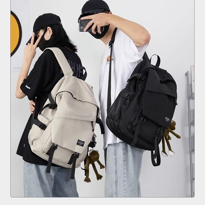 Schoolbagins Backpack Men's Simple Versatile Large Capacity Leisure Travel Backpack Female Junior High School High School Student School Bag