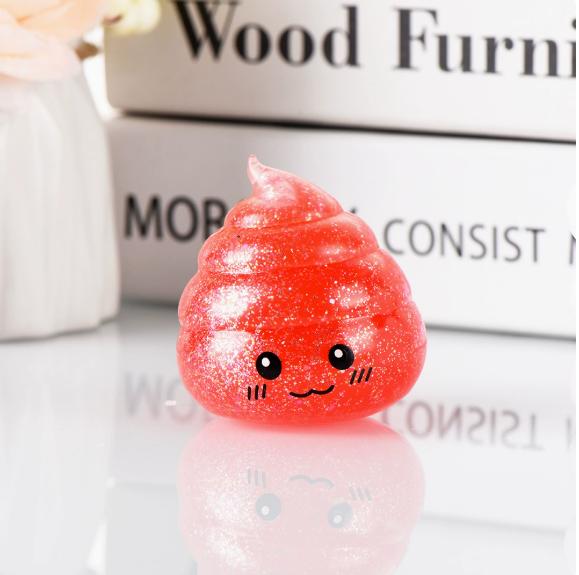 Neuheit Knet-Kacke Stressball Squishies Spielzeug Glitzer Lustig Dehnbar Quetschbar Fidget Spielzeug Für Erwachsene Scherzartikel zum 1. April Geschenk