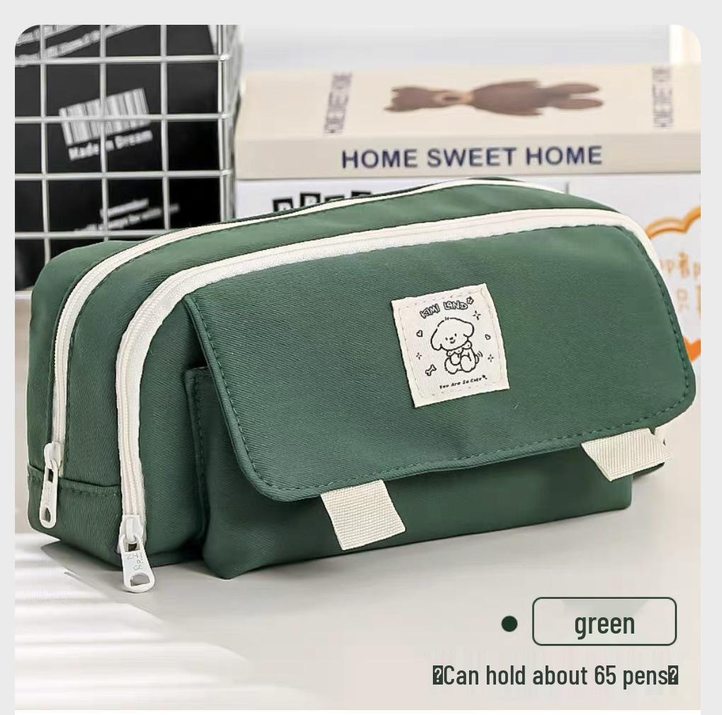 Large-Capacity Dirt-Resistant Pencil Case for Primary and Junior High School Girls - Stylish and Simple Design