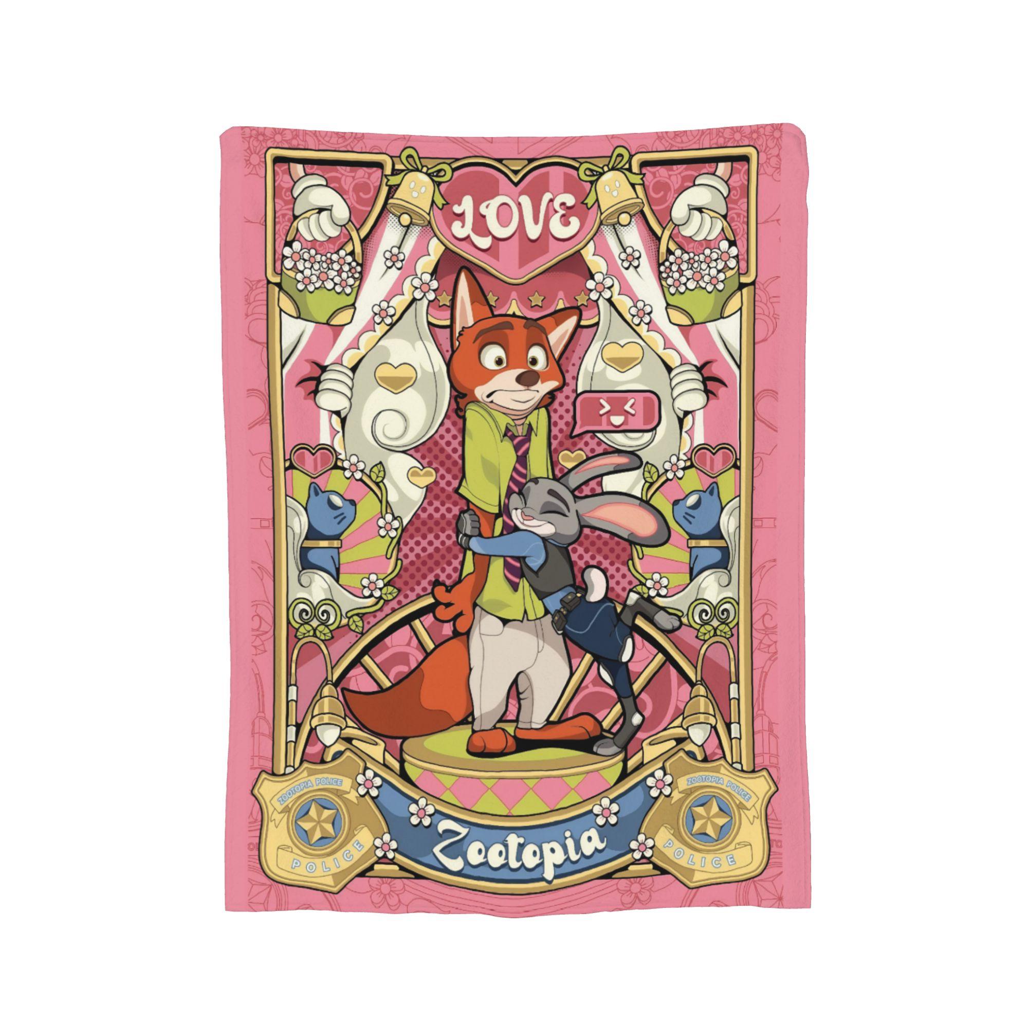 

Многофункциональное теплое покрывало с принтом из мультфильма «Зверополис», фланель, для постельного белья, автомобиля или кровати. 30x40in