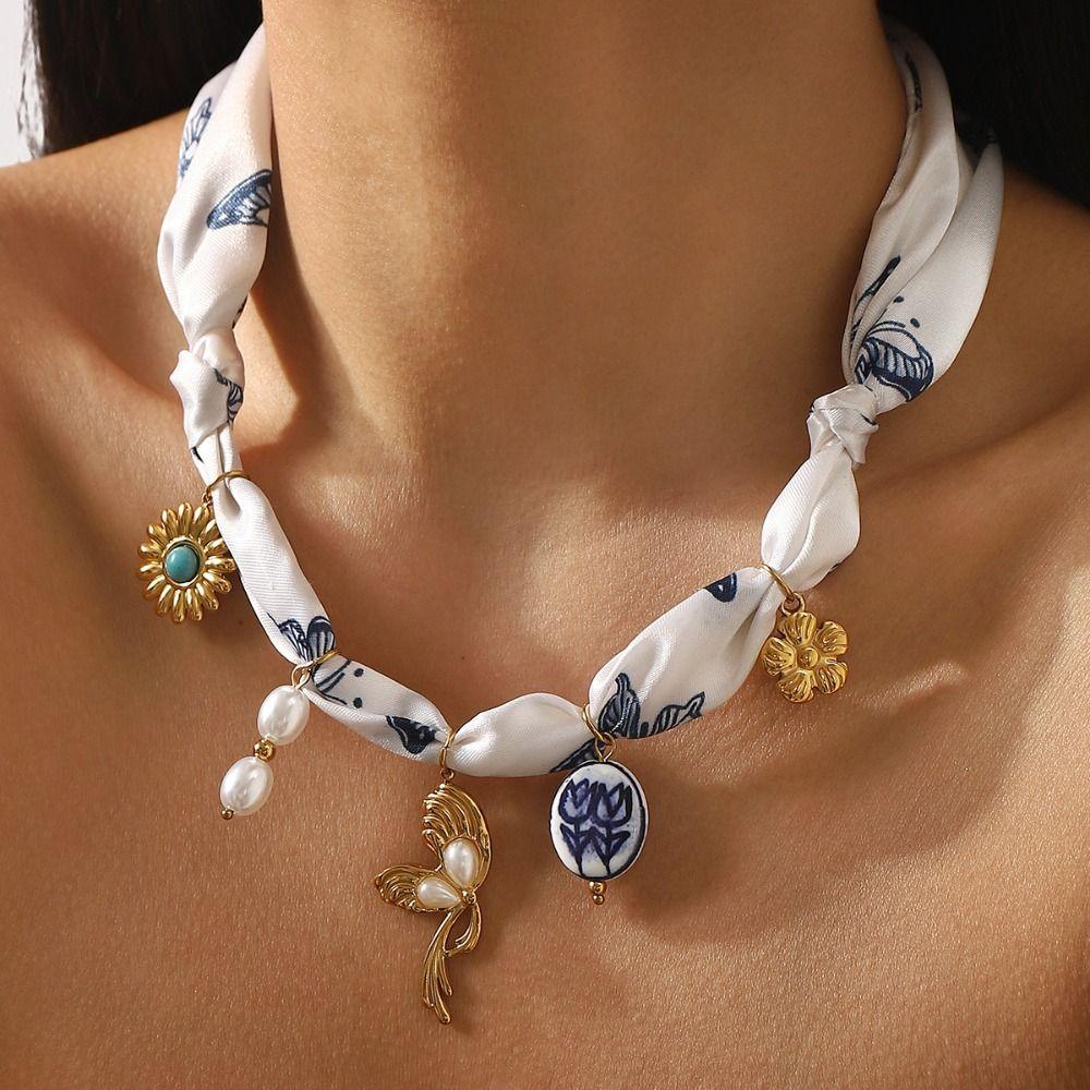 Flower Beach Ocean Series Necklace Shell Dopamine Necklace  Decoration